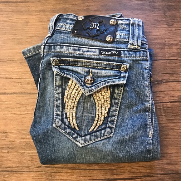 Miss Me Denim - Angel wing bedazzled MISS ME JEANS
